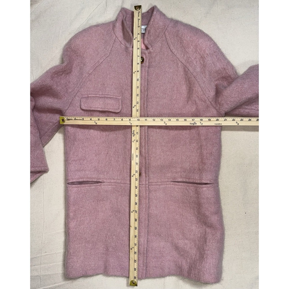 Vintage Mayfair of California USA Pink Mohair Jacket Coat 60's Wool Women's L - Picture 6 of 8